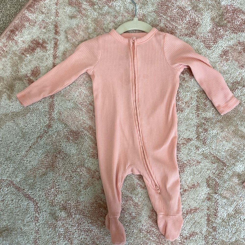 Ribbed 2way zipper sleeper